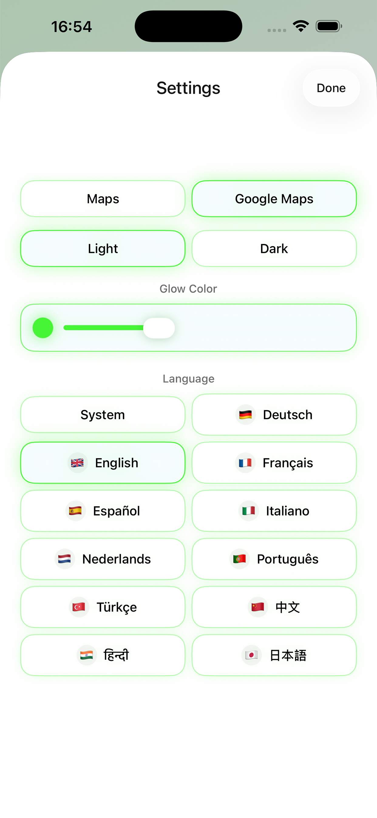 iLocateMe — settings